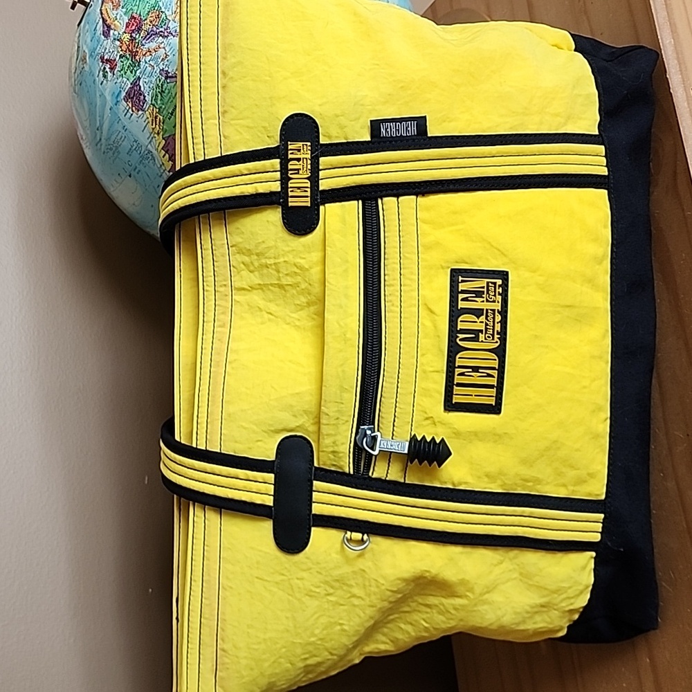 HEDGREN black and yellow tote bag